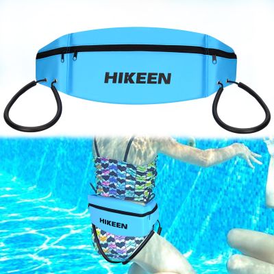 Hikeen Swim Belt for Kids,Water Aerobics Equipment with Fixing Straps and Zipped Pocket,Pool Exercise Equipment for Pool Exercises and Workouts (Blue,Kid)