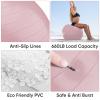 APEXUP Yoga Ball Exercise Ball Anti Slip Heavy Duty for Fitness, Balance & Core Workout (L (23"~26") 65cm, Pink) view 2