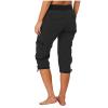 Capri Pants for Women Linen Capri Pants for Women Women's White Pants Women's Dress Pants Tall Plus Size Capris for Women Women's Casual Pants & Capris,Black,Large view 3