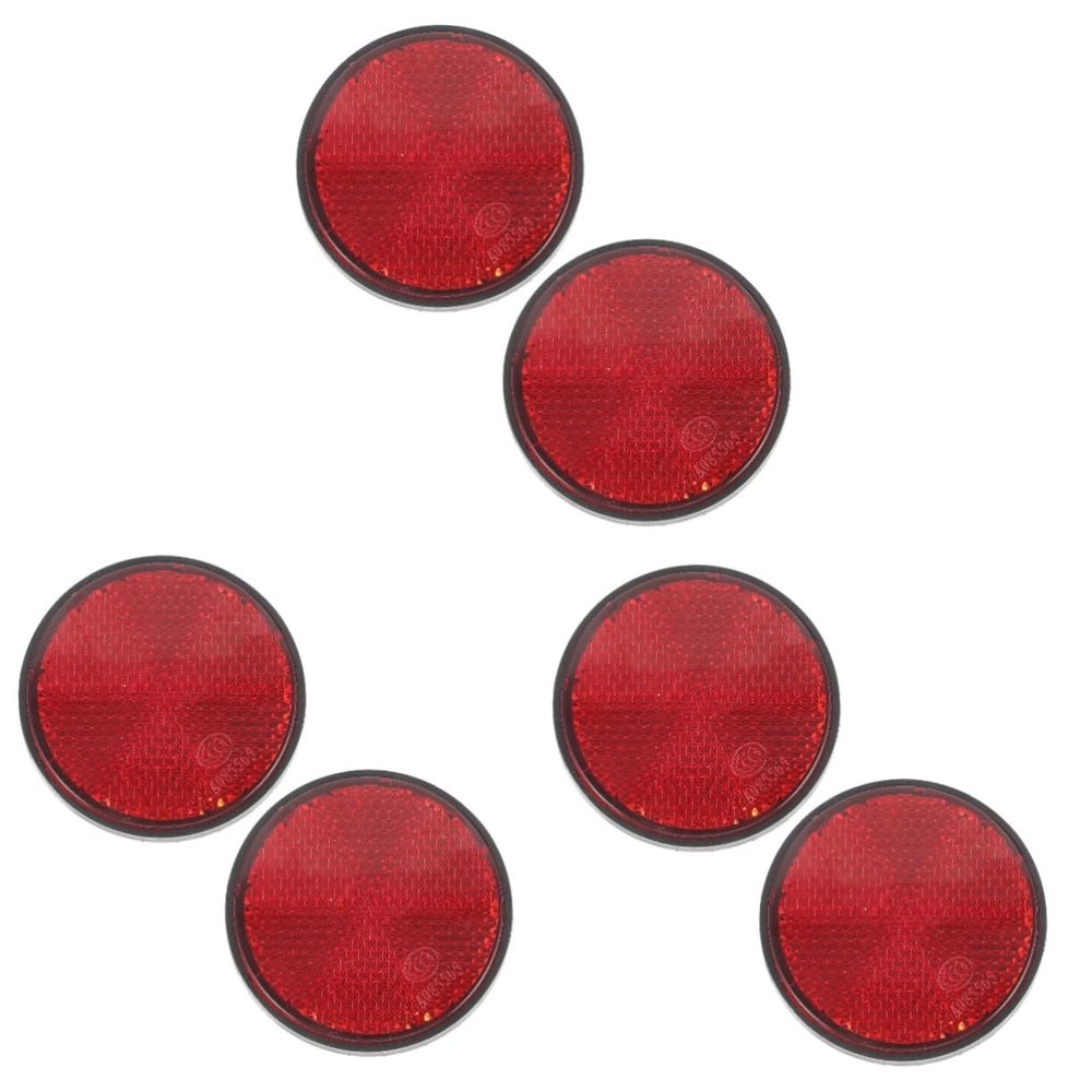 BESPORTBLE 3sets Plastic Round Reflective Warning Bike Reflectors Night Riding Easy Install for All Bicycles 2pcs*3