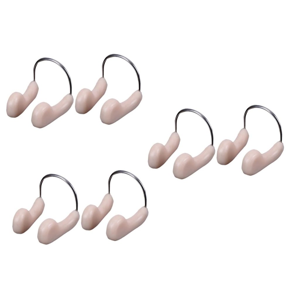 BESPORTBLE 6pcs Swimming Nose Clip Design for Underwater Comfortable and Soft for Fresh Use for Training and Competition