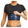 TIGAILIAN Sweat T-Shirt Men's Sweat Suit, Neoprene Sauna Shirt Fitness Trainer Waist, Gym Tank Top Body Shaper Workout Yoga Bodybuilding Running Sauna Suits (Color : Women, Size : Large) view 1