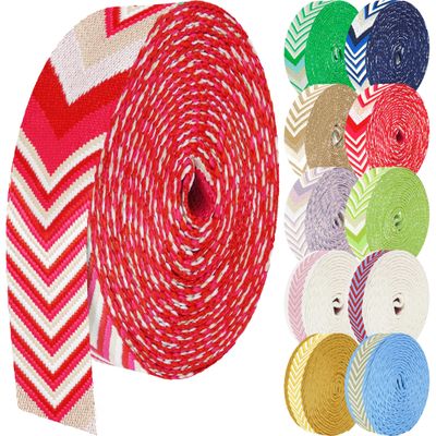 Grosun 1.5 inch Patterned Nylon Webbing Belt Webbing Straps Purse Straps Backpack Straps Nylon Belt for Seatbelt, Bags, Backpacks, Luggage (III, 10 Yards)