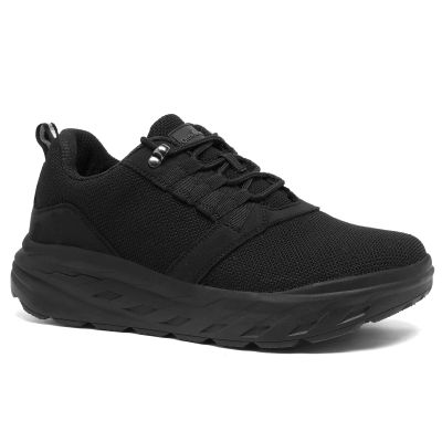 OrthoComfoot Men's Orthopedic Diabetic Wide Walking Shoes: Soft Ergonomic Orthotic Sneakers for Indoor and Outdoor, Comfortable Plantar Fassciitis Standing Fashion Sneakers Black Size 9