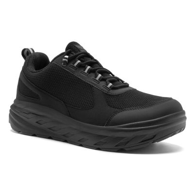 OrthoComfoot Men's Orthopedic Diabetic Wide Walking Shoes: Breathable High Arch Ultralight Work Shoes for Hammer Toes, Convenient Orthotic Fashion Sneakers for Plantar Fasciitis Black Size 11