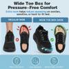 OrthoComfoot Men's Orthopedic Diabetic Wide Walking Shoes: Breathable High Arch Ultralight Work Shoes for Hammer Toes, Convenient Orthotic Fashion Sneakers for Plantar Fasciitis Black Size 11 view 2