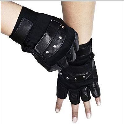 YOLAI Unisex Breathable Workout Gloves Weight Lifting Fingerless Gym Exercise Gloves For Women And Men (Black, One Size)