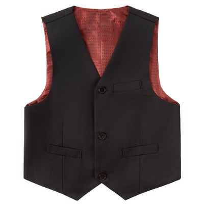 Lycody Boys Vest for Teenage Boy Black Wedding Suit Dress Vests Kids Formal Wear Size 16