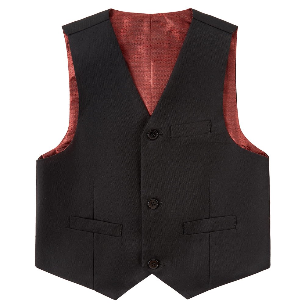 Lycody Boys Vest for Teenage Boy Black Wedding Suit Dress Vests Kids Formal Wear Size 16