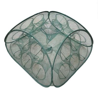 Fishing/Landing Net Crayfish Trap Cast Net Fish Crab Trap Crab Pot Net Fishing Net (Color : Green, Size : 9 Holes)