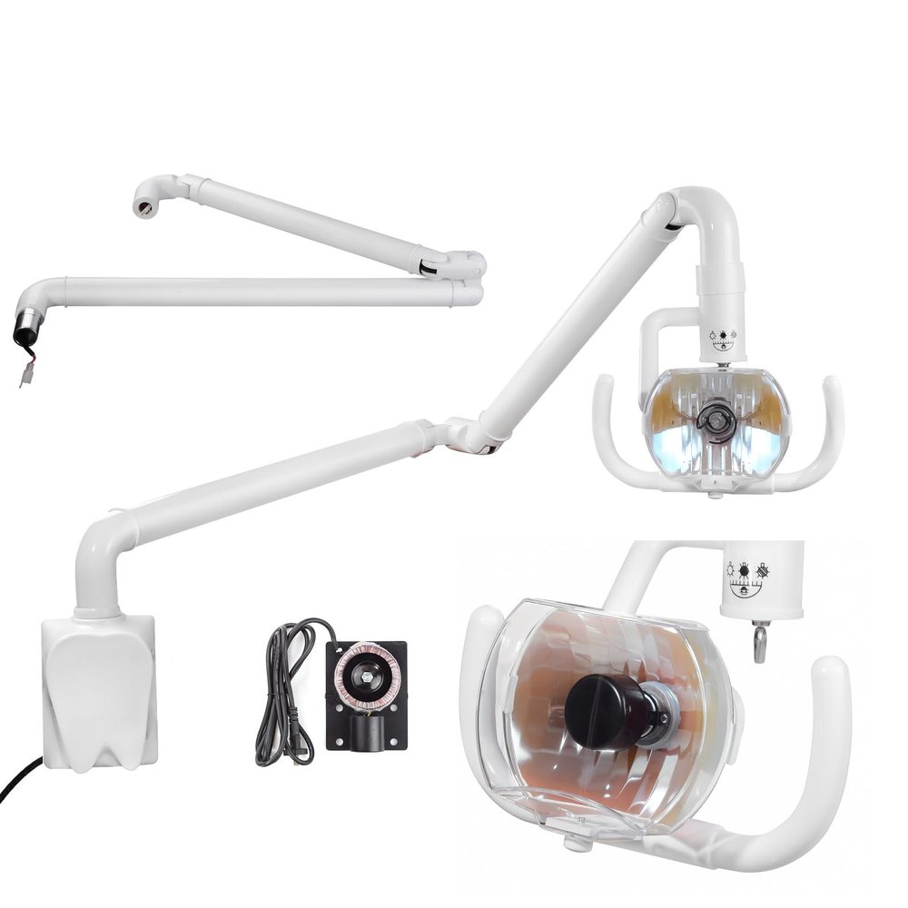 VIBURISH 50W Wall Mounted Halogen Exam Light Lamp 1.5m Shadowless Operating Lamp
