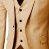 MenS Slim Fit Suit Tuxedo Set One Button 3-Piece Blazer Dress Business Wedding Party Jacket Vest & Pant (XL-cm,Yellow) view 3