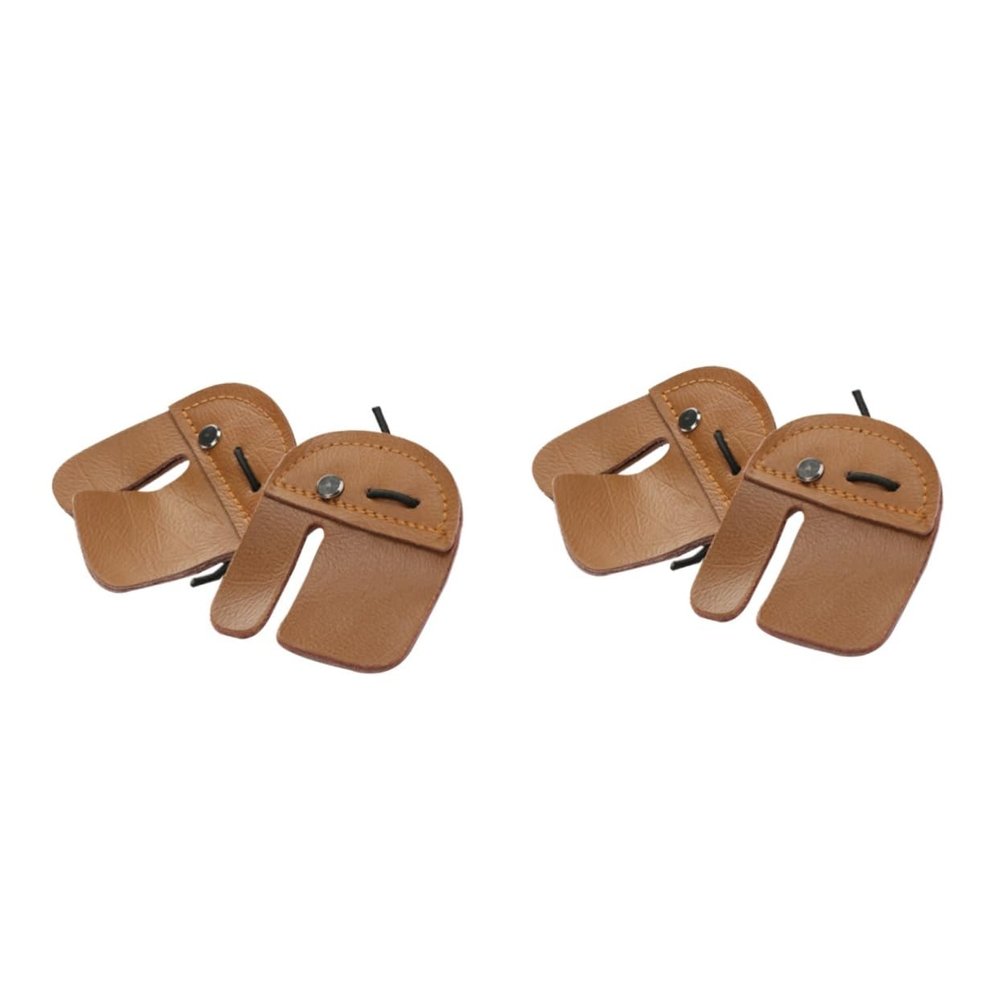 BESPORTBLE 4pcs Men Glove Recurve Arrow Glove Protective Pad Hunting Gear Three-Finger Protector Lightweight