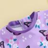 MAYUMMPY Toddler Baby Girls Bikini Beach Swimwear Zipper Swimsuit UPF 50+ Rash Guard One Piece Long Sleeve Bathing Suit (US, Age, 2 Years, 3 Years, Butterfly Purple) view 3