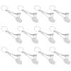 CFTGIW 12Pcs Cute Badminton Racket Keychain, Fashionable Keyrings for Lovers, Made of Alloy