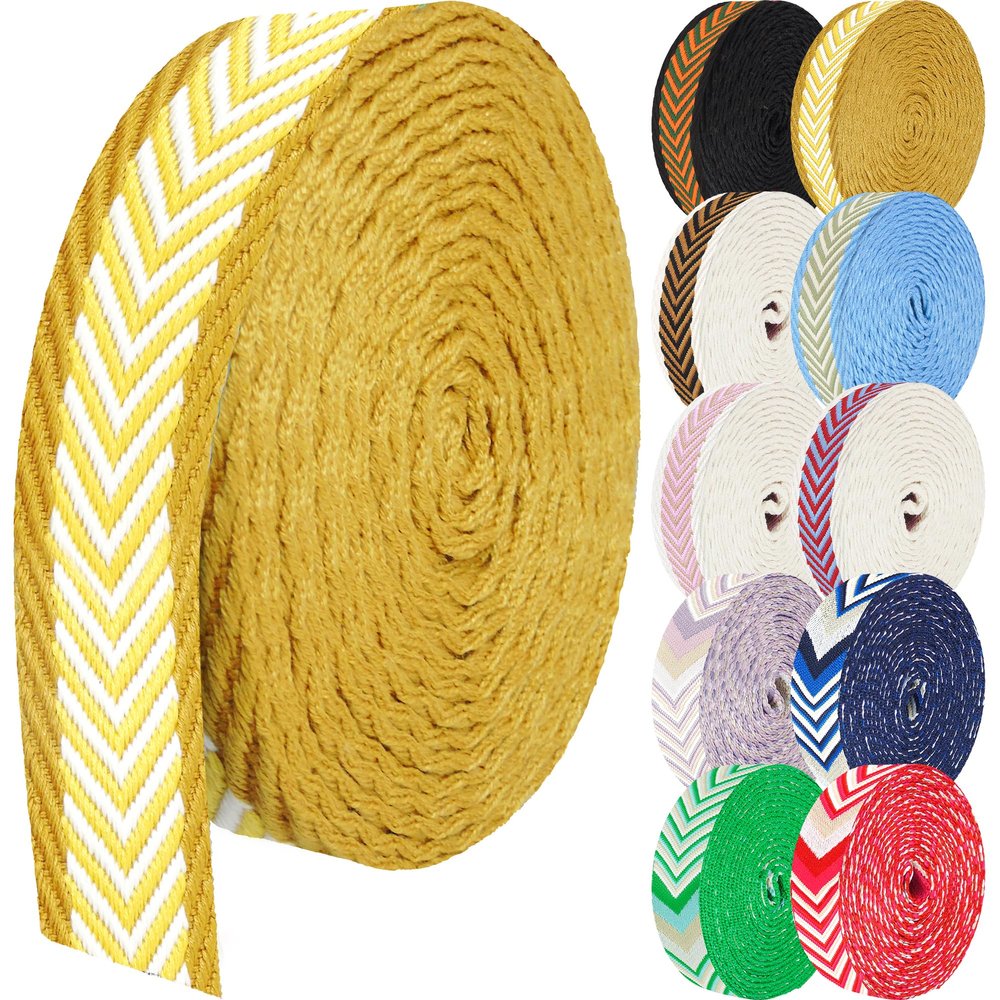 Grosun 1.5 inch Patterned Nylon Webbing Belt Webbing Straps Purse Straps Backpack Straps Nylon Belt for Seatbelt, Bags, Backpacks, Luggage (FFF, 3.3 Yards)