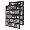IHEIPYE 35 Baseball Card Display Case 2 Pack- Graded Sports Card Display Case - Wall Mount Lockable Trading Cards Frame with UV Protection Acrylic for Display Basketball Fooball Hockey Cards-Vertical view 1