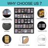 IHEIPYE 35 Baseball Card Display Case 2 Pack- Graded Sports Card Display Case - Wall Mount Lockable Trading Cards Frame with UV Protection Acrylic for Display Basketball Fooball Hockey Cards-Vertical view 2