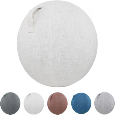 OMIREL Protective Ball Cover for Office and Home 55/65/75Cm Exercise Ball Cover Home-Use Yoga with Convenient Carry Handles Foldable Durable Office Chair Balance Ball Chair,White,55cm