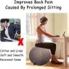OMIREL Protective Ball Cover for Office and Home 55/65/75Cm Exercise Ball Cover Home-Use Yoga with Convenient Carry Handles Foldable Durable Office Chair Balance Ball Chair,White,55cm view 4