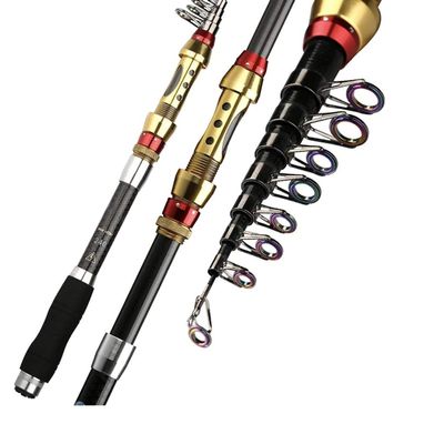Short Sea Fishing Rods Fiber Telescopic Fishing Rod Carbon 1.8-3.6M Spinning Telescopic Fishing Tackle Spinning Rod (Size : 2.7 m)