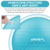 APEXUP Yoga Ball Exercise Ball Anti Slip Heavy Duty for Fitness, Balance & Core Workout (M (19"~22) 55cm, Light Blue) view 3