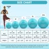 APEXUP Yoga Ball Exercise Ball Anti Slip Heavy Duty for Fitness, Balance & Core Workout (M (19"~22) 55cm, Light Blue) view 4