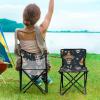 ALAZA Mexican Sugar Skulls with Guitar Folding Camping Chairs Foldable Outdoor Chair for Tailgates Beach & Sports, Included Carry Bag view 2