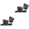 BESPORTBLE 2pairs Dumbbell Fitness Barbell Strength Training Gloves Women's Half Finger Exercise Gloves Sports Grip Strength Trainer Grey view 1