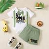 1st Birthday Outfit Boy Mr Onederful Outfit Baby Boy First Birthday Clothes (Dark Green,18-24 Months) view 2