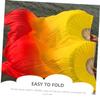 BESPORTBLE 3pcs Decorative Dance Fan Gradient Simulation Silk Fan for Belly Dance Square Parties Soft Comfortable Vibrant Colors Design view 2