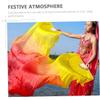 BESPORTBLE 3pcs Decorative Dance Fan Gradient Simulation Silk Fan for Belly Dance Square Parties Soft Comfortable Vibrant Colors Design view 4