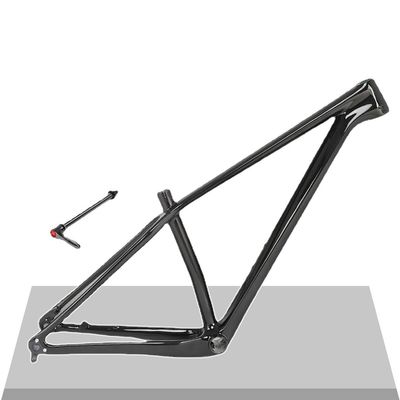 HIMALO 27.5er 29er Mountain Bike Frame Carbon Disc Brake Bike Frame 15''/17''/19'' AM XC Hardtail Frame Thru Axle 12x142mm Internal Routing (Color : Glossy Black, Size : 27.5 * 17'')