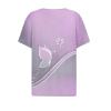 Women's Tops Short Sleeve Button Printed Blouse Tees Fashion V Neck Pullover Plus Size 2024 Summer Casual T Shirt Casual T Shirts for Women Loose Fit2-Light Pink,Medium view 3
