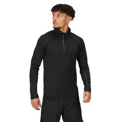 Regatta Mens Core Stretch Half Zip Midlayer (XXL) (Black)