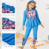 GRACE KARIN Girls Swimsuit Long Sleeve Bathing Suit Rash Guard Swimwear 4 Piece Size 5-12 view 2