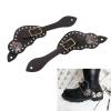 Gavigain Black Vintage Spur Strap Horse Riding Protective Gear Outdoor Rhinestone Spur Strap Leather Spur Strap Buckle view 3