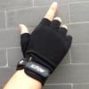 YOLAI Padded Weight Lifting Gloves with Wrist Support Fingerless Grip Workout Gloves for Men Pull Ups Rowing (Black, XXL) view 4