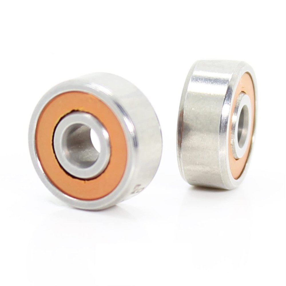 WAAZVXS 2Pcs Fishing Reel Bearings SR166 2RS CB ABEC7 4.763X9.525X3.175mm Stainless Steel Hybrid Ceramic Ball Bearing SR166-2OS CB