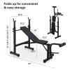 ICSPOID Olympic Workout Bench, Adjustable Weight Bench, Folding Bench Press Set with Squat Rack and Bench for Home Gym Full-Body Workout view 2