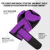 Exxact Sports Knockout Youth Boxing Gloves for Kids (3-15 Years) with Padded Protection and Wrist Support, Durable Engineered Leather Kids Boxing Gloves for Sparring (Purple/Black, 6 OZ) view 3