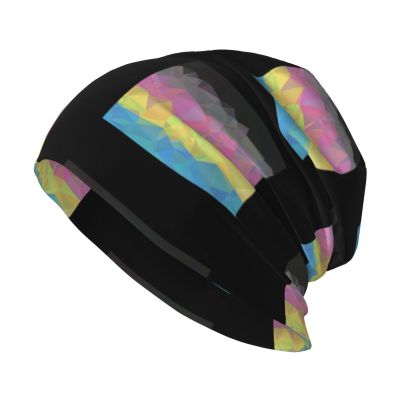 Rqwaaed Polygender Pride Flag LGBTQ Eco-Chic Knit Hats Fashionable Functionality for Modern Living Black