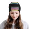 Rqwaaed Polygender Pride Flag LGBTQ Eco-Chic Knit Hats Fashionable Functionality for Modern Living Black view 2