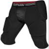 Exxact Sports Battle 7-Pad Adult Football Girdle for Men with Cup Pocket, Lightweight Padded Compression Shorts with Integrated Ultra Flex Pads, Men's Girdle Football (Black, AM) view 1