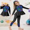 GRACE KARIN Girls Swimsuit Long Sleeve Bathing Suit Rash Guard Swimwear 4 Piece Size 5-12 view 2