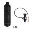 TUXING 1.1L 4500psi Carbon Fiber Air TankEmpty Bottle Paintball Filling Station with Two Pressure Gauges Up to with 24 Inch High Pressure Hose M18*1.5 view 2