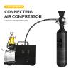 TUXING 1.1L 4500psi Carbon Fiber Air TankEmpty Bottle Paintball Filling Station with Two Pressure Gauges Up to with 24 Inch High Pressure Hose M18*1.5 view 3