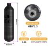 TUXING 1.1L 4500psi Carbon Fiber Air TankEmpty Bottle Paintball Filling Station with Two Pressure Gauges Up to with 24 Inch High Pressure Hose M18*1.5 view 4