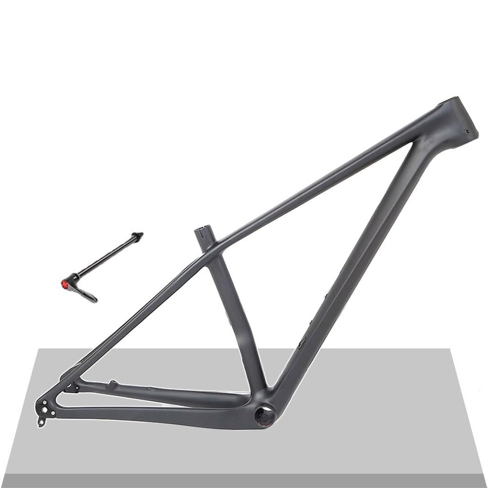 HIMALO 27.5er 29er Mountain Bike Frame Carbon Disc Brake Bike Frame 15''/17''/19'' AM XC Hardtail Frame Thru Axle 12x142mm Internal Routing (Color : Matte Black, Size : 29 * 19'')