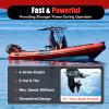 4-Stroke 7HP Outboard Motor, 196CC Air Cooling Fishing Boat Engine 5.1KW Heavy Motorboat Outboard Engine with TCI Ignition System for Rubber Boats, Inflatable Boats, Canoes, Kayaks view 2